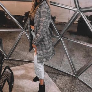 Plaid Wool Coat